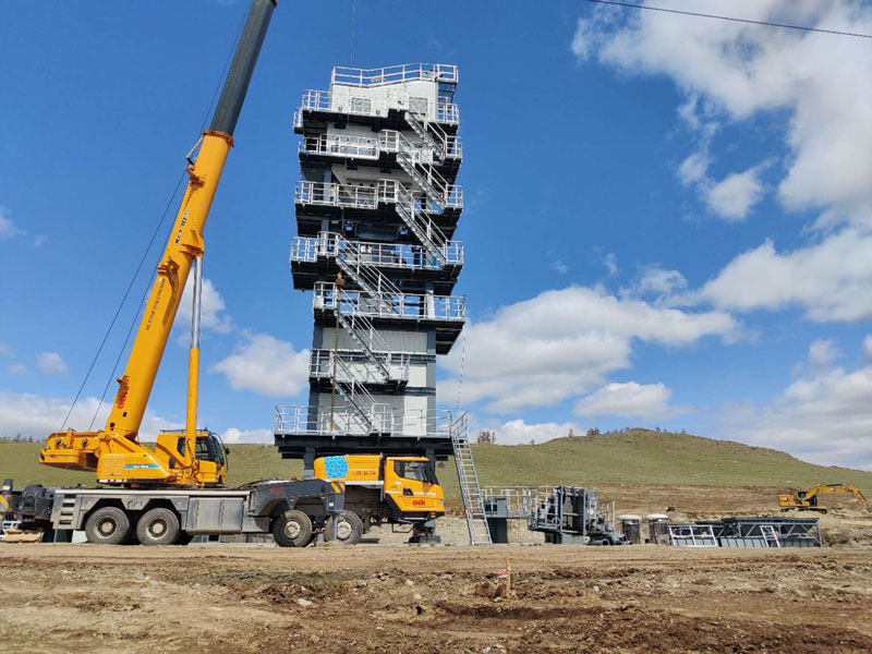 La planta de asfalto modelo CXTCM AMP2000-C comenzó su instalación en Rusia